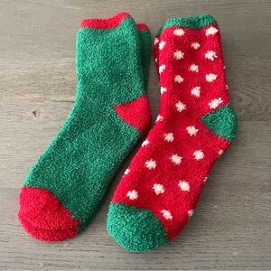 Target Red and Green Fuzzy Socks
